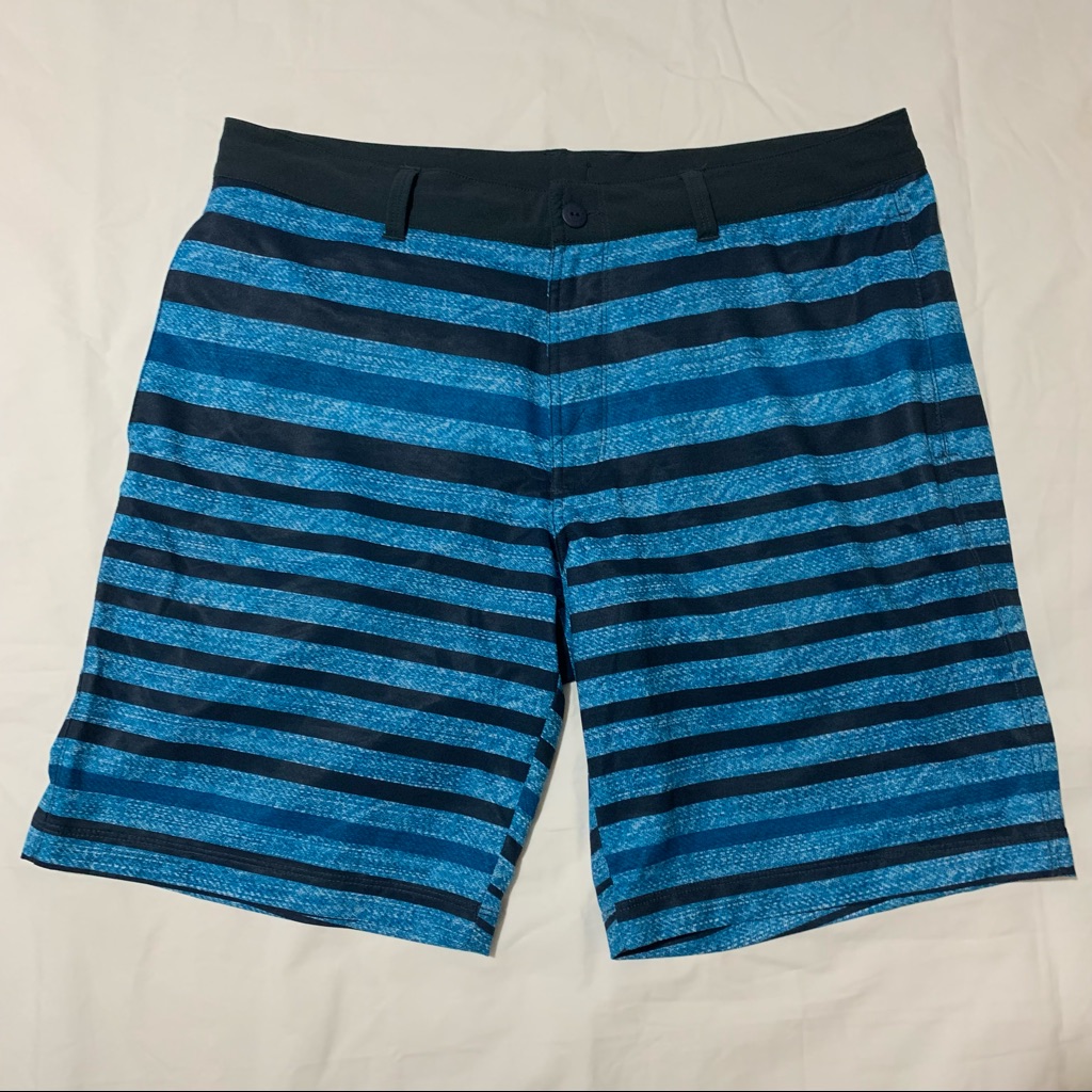 The North Face Mens Stripes Shorts/Board Shorts-Blue Size 36